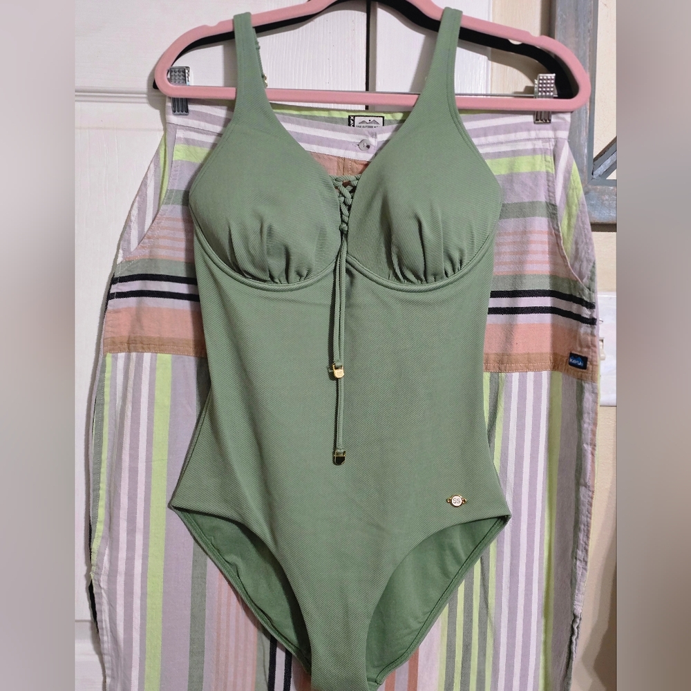 Green One-Piece Swimsuit
